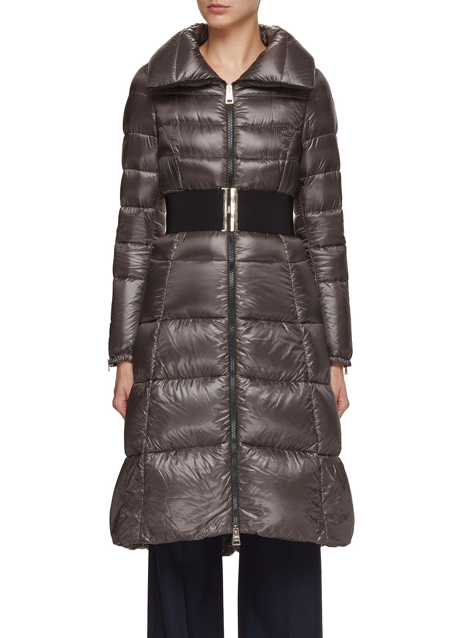 Fitted Waist Puffer Coat