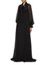 Detail View - Click To Enlarge - KITON - High Neck Silk Maxi Dress