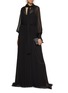 Figure View - Click To Enlarge - KITON - High Neck Silk Maxi Dress