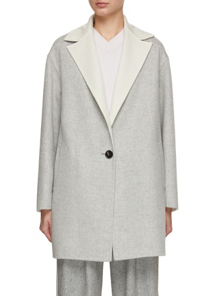 Main View - Click To Enlarge - KITON - Single Breasted Notch Lapel Coat