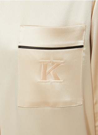  - KITON - Contrast Trim Satin Shirt