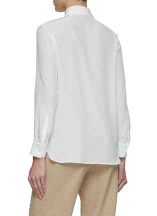 Back View - Click To Enlarge - KITON - Pleated Front Silk Shirt