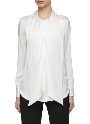 Main View - Click To Enlarge - KITON - Lavalliere Silk Blouse