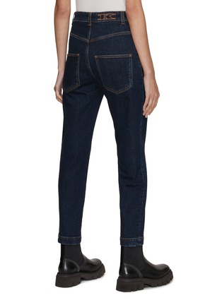 Back View - Click To Enlarge - KITON - High Waist Slim Fit Jeans