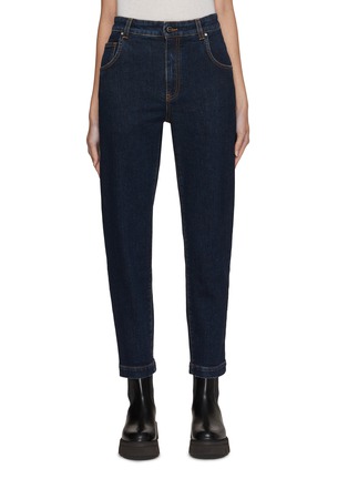 Main View - Click To Enlarge - KITON - High Waist Slim Fit Jeans
