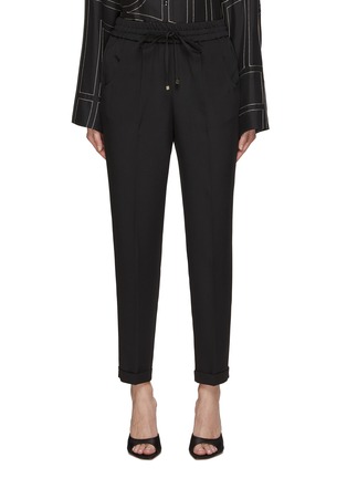Main View - Click To Enlarge - KITON - Drawstring Waist Cropped Leg Pants