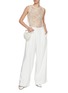 Figure View - Click To Enlarge - KITON - Silk Trim Lace Tank Top