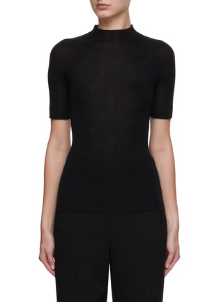 Main View - Click To Enlarge - SA SU PHI - Cashmere Silk Blend Ribbed Knit Top