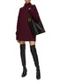 Figure View - Click To Enlarge - SA SU PHI - Honeybomb Knit Long Sweater