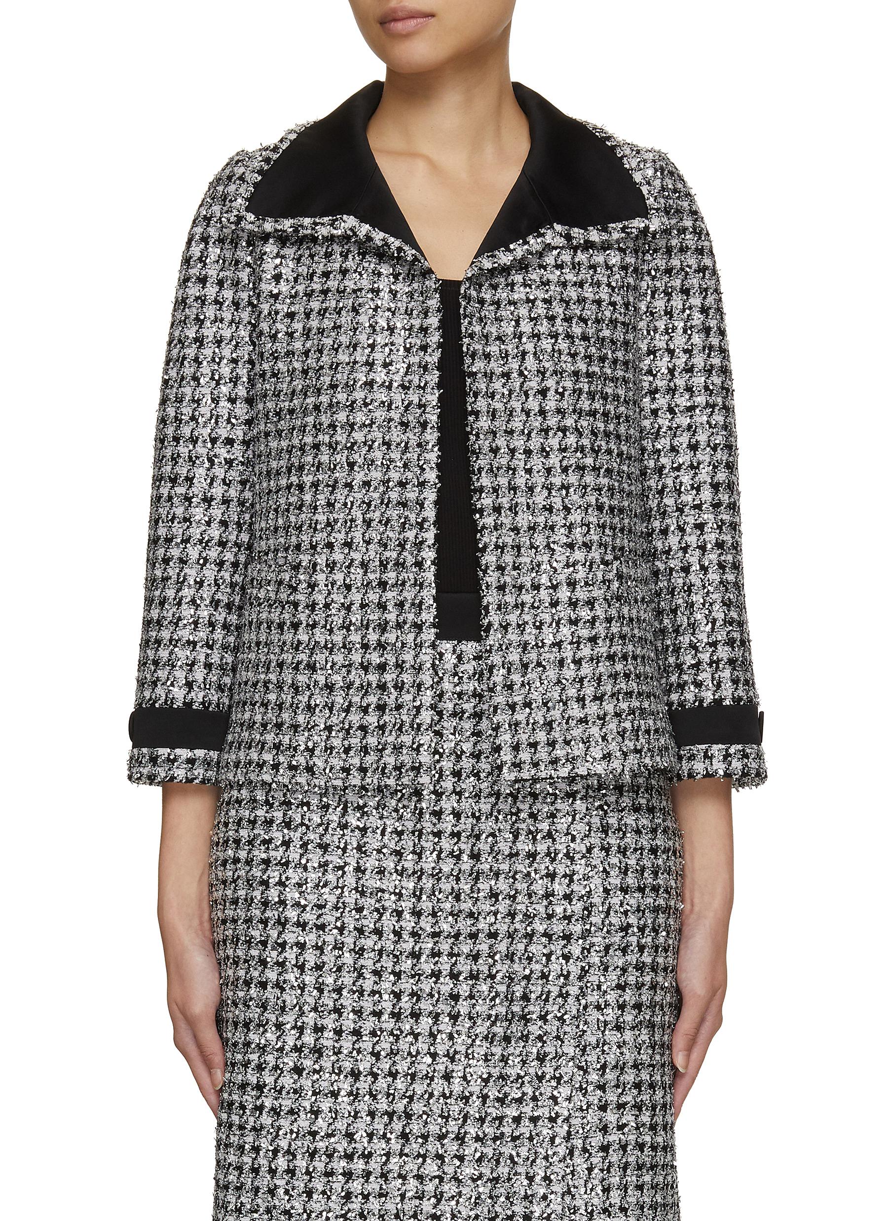 Metallic tweed jacket new arrivals