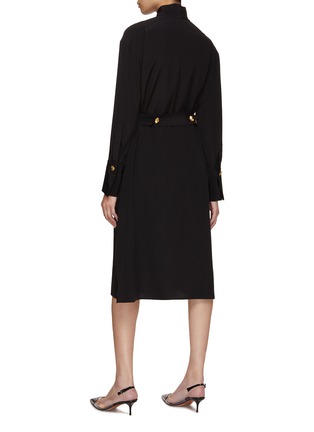 Back View - Click To Enlarge - ST. JOHN - Belted Shirt Dress