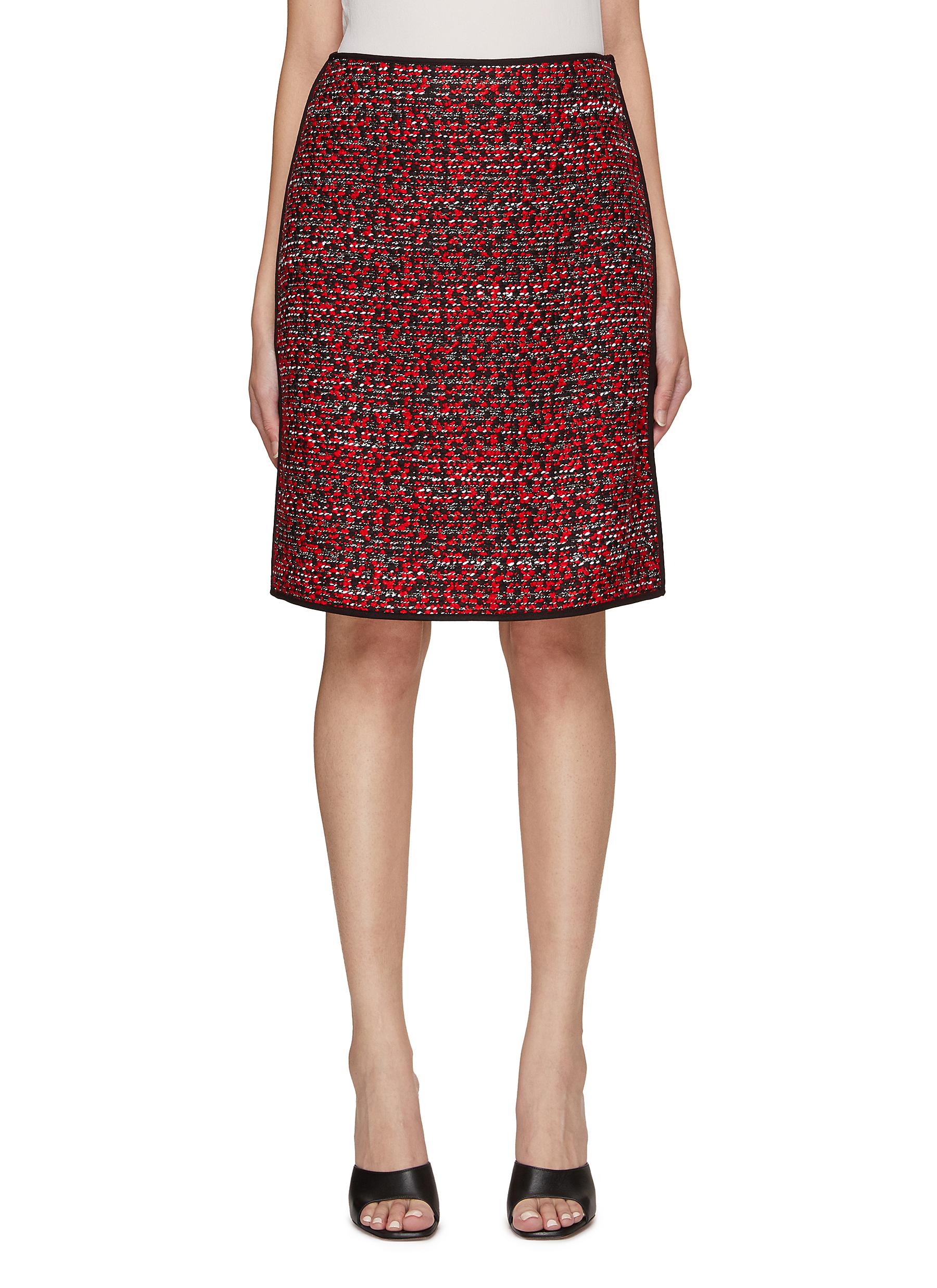 ST. JOHN Tweed Boucletté Pencil Skirt