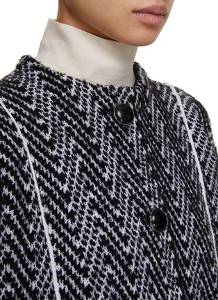 Detail View - Click To Enlarge - ST. JOHN - Wide Sleeve Chevron Knit Coat
