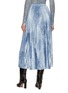 Back View - Click To Enlarge - ERMANNO SCERVINO - Printed Denim Velvet Midi Skirt
