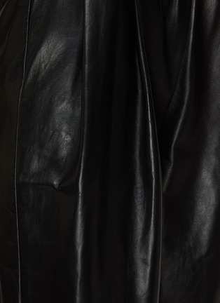  - ERMANNO SCERVINO - Elastic Waist Wide Leg Leather Pants