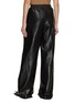 Back View - Click To Enlarge - ERMANNO SCERVINO - Elastic Waist Wide Leg Leather Pants