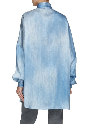 Back View - Click To Enlarge - ERMANNO SCERVINO - Satin Batwing Silk Blouse