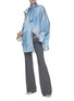 Figure View - Click To Enlarge - ERMANNO SCERVINO - Satin Batwing Silk Blouse