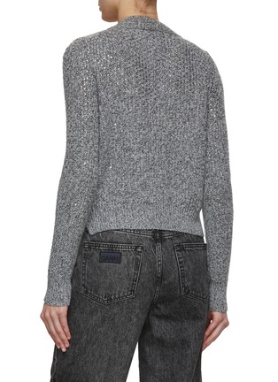 Back View - Click To Enlarge - ERMANNO SCERVINO - Hotfix Embellished Mélange Sweater