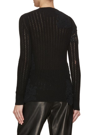 Back View - Click To Enlarge - ERMANNO SCERVINO - Lace Patch Sweater