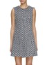 Main View - Click To Enlarge - SOONIL - Cotton Sequin Tweed Romper Dress