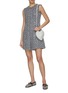 Figure View - Click To Enlarge - SOONIL - Cotton Sequin Tweed Romper Dress