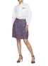 Figure View - Click To Enlarge - SOONIL - Hand Woven Pleated Tweed Skirt