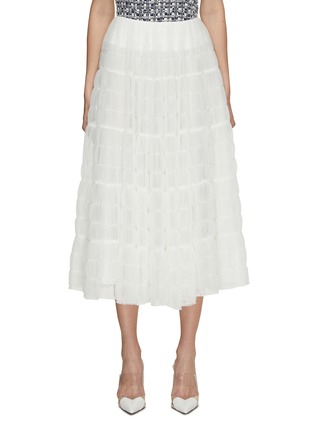Main View - Click To Enlarge - SOONIL - French Tiered Ruffle Tulle Midi Skirt