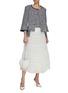 Figure View - Click To Enlarge - SOONIL - French Tiered Ruffle Tulle Midi Skirt