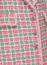  - SOONIL - Single Breasted Sequin Embellished Plaid Tweed Blazer
