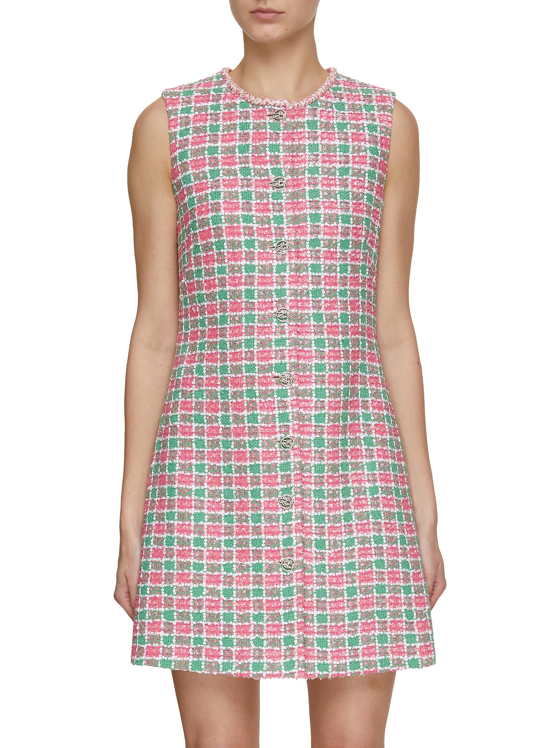 Tartan tweed discount dress