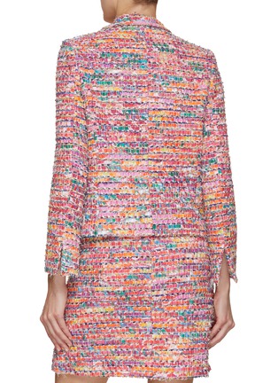 Back View - Click To Enlarge - SOONIL - Hand Woven Rainbow Tweed Jacket