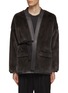 Main View - Click To Enlarge - KRUF - Leather Trim Mink Fur Kimono Jacket