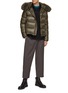 Figure View - Click To Enlarge - KRUF - Detachable Racoon Trim Hood Water Repellent Down Jacket