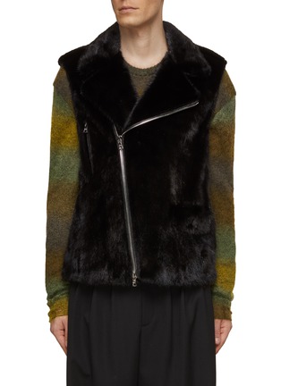 Main View - Click To Enlarge - KRUF - Mink Fur Biker Jacket