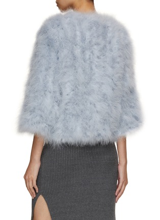 Back View - Click To Enlarge - YVES SALOMON - Quarter Sleeve Marabou Jacket