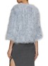 Back View - Click To Enlarge - YVES SALOMON - Quarter Sleeve Marabou Jacket