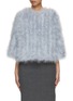 Main View - Click To Enlarge - YVES SALOMON - Quarter Sleeve Marabou Jacket