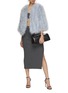 Figure View - Click To Enlarge - YVES SALOMON - Quarter Sleeve Marabou Jacket