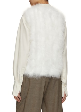 Back View - Click To Enlarge - YVES SALOMON - Sleeveless Marabou Gilet