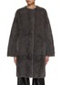 Main View - Click To Enlarge - YVES SALOMON - Asymmetric Striped Mink Fur Coat