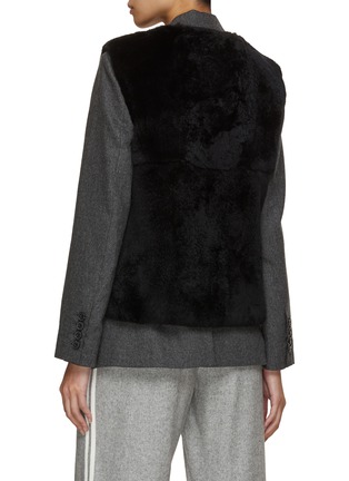 Back View - Click To Enlarge - YVES SALOMON - Sleeveless Rex Fur Gilet