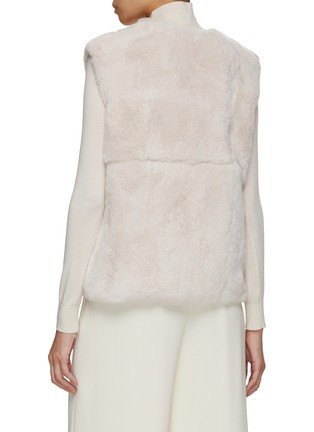 Back View - Click To Enlarge - YVES SALOMON - Sleeveless Rex Fur Gilet