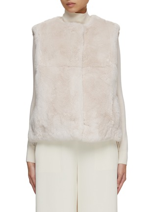 Main View - Click To Enlarge - YVES SALOMON - Sleeveless Rex Fur Gilet