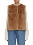 Main View - Click To Enlarge - YVES SALOMON - Sleeveless Rex Fur Gilet