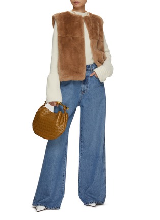 Figure View - Click To Enlarge - YVES SALOMON - Sleeveless Rex Fur Gilet
