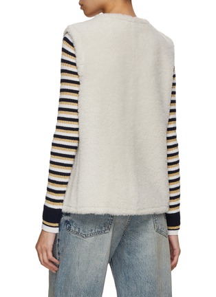 Back View - Click To Enlarge - YVES SALOMON - Curly Lamb Merino Gilet