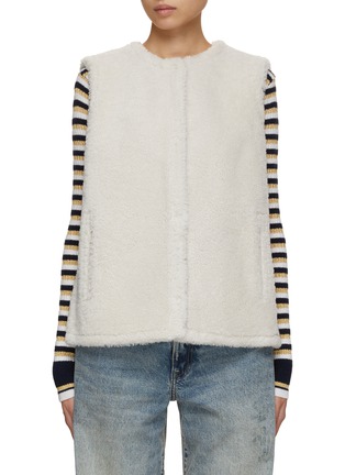 Main View - Click To Enlarge - YVES SALOMON - Curly Lamb Merino Gilet