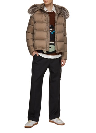 Figure View - Click To Enlarge - KRUF - Detachable Racoon Trim Hood Water Repellent Down Jacket
