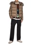Figure View - Click To Enlarge - KRUF - Detachable Racoon Trim Hood Water Repellent Down Jacket
